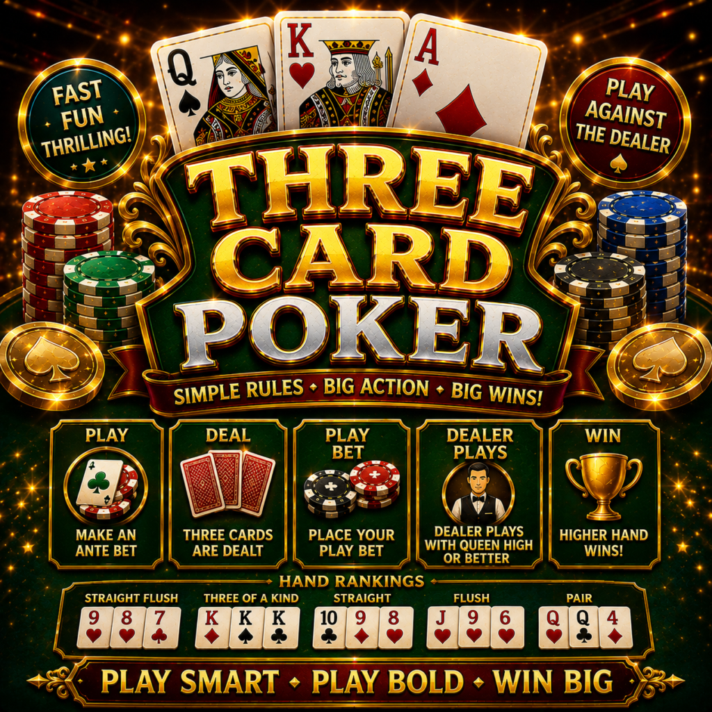three caed poker
