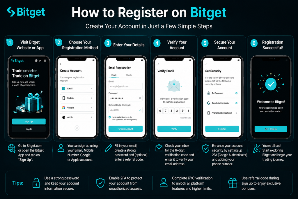 How to Register on Bitget step by step Guide