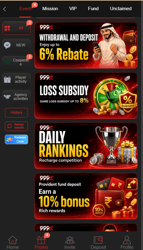 999sx game rebate bonus
999sx game loss subsidy
9999sx game daily ranking bonus
999sx 10% provident fund bonus